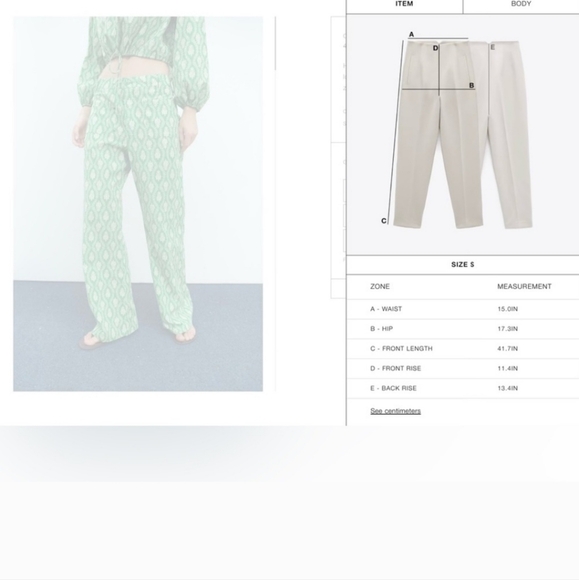 Zara printed cotton set | Green & White - Picture 7 of 7